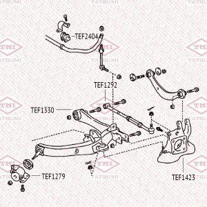 втулка стабилизатора заднего !\ Toyota Avensis 03> TEF2404 TATSUMI