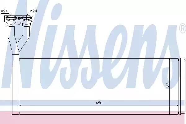 Радиатор отопителя 453x157x32 Scania 4ser P/R/T 95 75005 NISSENS