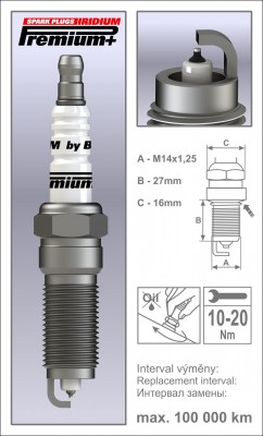 Свеча зажигания IRIDIUM Premium + P34 ROR15BYIR (1960) P34 BRISK