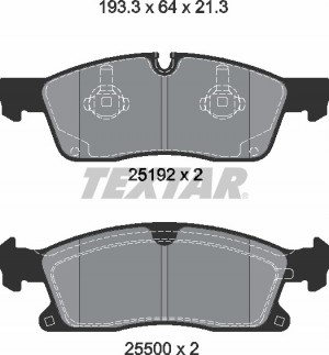 Колодки тормозные MERCEDES ML (W166) (11-) передние (4шт.) TEXTAR 2519202 TEXTAR