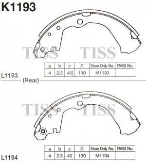 Колодки тормозные барабанные Nissan Prairie M12 98- K1193 K1193 MK KASHIYAMA