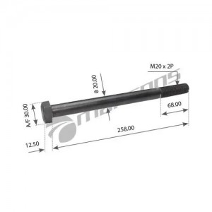 БОЛТ АМОРТИЗАТОРА M20*2*260 MAN F/M2000 400.616 MANSONS