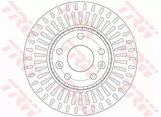 Диск тормозной передний RENAULT LAGUNA III, LATITUDE, MEGANE III (296мм) DF6184 DF6184 TRW