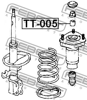 Втулка задн амортизатора TOYOTA CAMRY V20-V50, COROLLA E10/E11 TT-005 TT-005 FEBEST