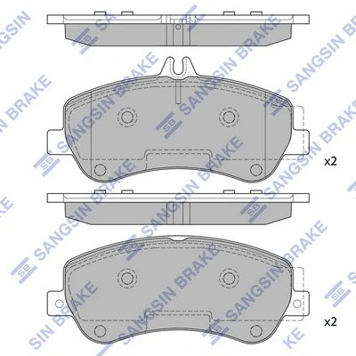 Колодки передние MERCEDES GLK X204 08-15 SP2330 SP2330 SANGSIN