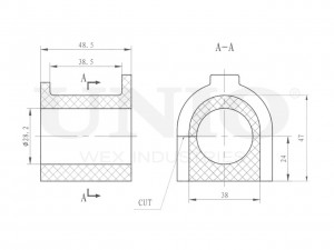 Втулка переднего стабилизатора RMP-10147 UNIO