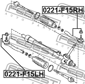 Наконечник рулевой 0221-F15LH 0221-F15LH FEBEST