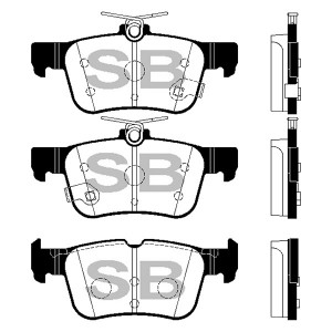 Колодки тормозные FORD Mondeo (15-) задние (4шт.) SANGSIN SP4171 SANGSIN