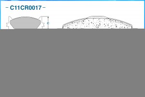 Тормозные колодки передние Low Metallic C11CR0017 C11CR0017 CWORKS