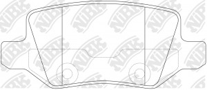 Колодки тормозные MERCEDES A (W169) задние (4шт.) NIBK PN0214 NIBK