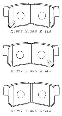 Колодки тормозные дисковые Hyundai Trajet 00-08 D11121M D11121M MK KASHIYAMA