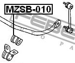 Втулка стабилизатора MAZDA FAMILIA BJ 1998-2003 MZSB-010 MZSB-010 FEBEST