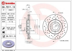 Диск перфорированный Brembo Xtra 09.7011.1X 09.7011.1X BREMBO