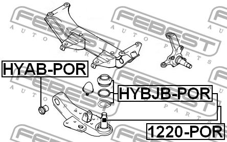 Опора шаровая 1220-POR 1220-POR FEBEST