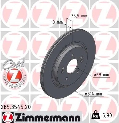 Деталь тормозной системы 285354520 285354520 ZIMMERMANN