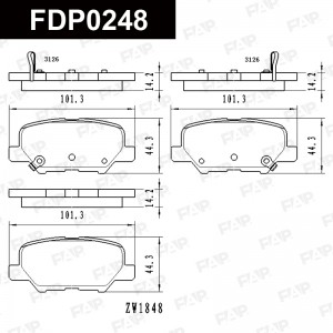 Тормозные колодки дисковые смесь CERAMIC FDP0248 FDP0248 FAP