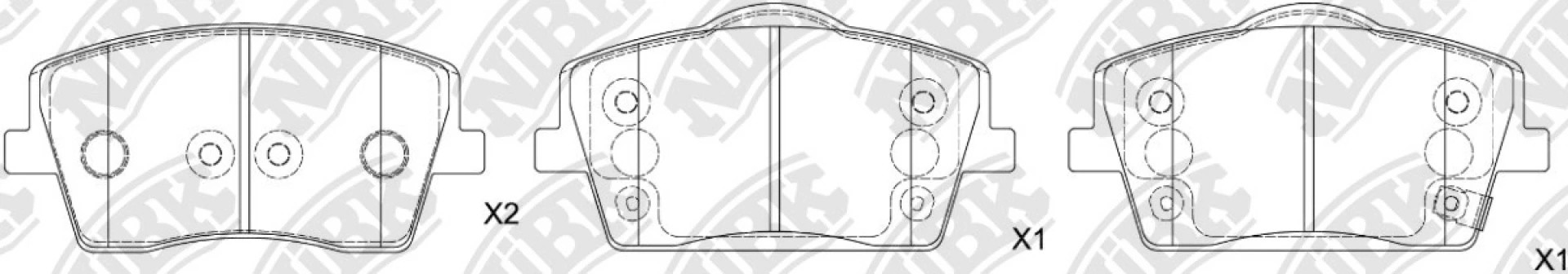 Колодки тормозные GEELY Tugella,Xingyue передние (4шт.) NIBK PN0871S NIBK