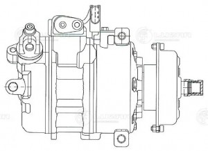 Компрессор кондиционера для а/м VW Touareg (02-)/Transporter T5 (03-) 2.5TDi LCA LCAC1825 LUZAR