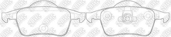 Колодки тормозные VOLVO S60,S70,S80 задние (4шт.) NIBK PN0405 NIBK