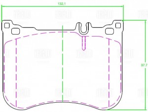 Колодки торм. Mercedes S (W222) (13-) диск. перед. AMG (PF 4470) PF4470 TRIALLI