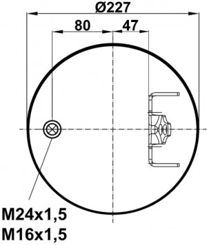 VOLVO TRUCK FH12 (2000-2008) без стакана T0070-6418V1 TOPCOVER