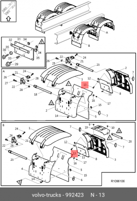 болт! M8x25  Volvo, RVI 992423 VOLVO