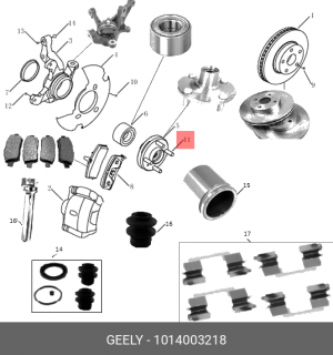 1014003218 ШПИЛЬКА КОЛЕСА GL MK, MK ROSS 1014003218 GEELY