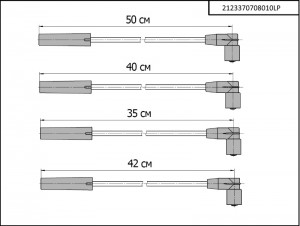Провода высоковольтные для а/м ВАЗ 2123 (8 клап.) "Cargen" LPG 2123370708010LP CARGEN
