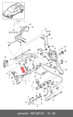 Кольцо уплотнительное VW AUDI SEAT SKODA трубки масляной OE N 013 813 3 VAG