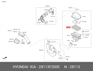 фильтр воздушный!\ Hyundai Elantra 1.6 16> 28113F2000 HYUNDAI
