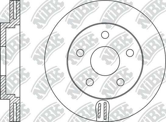 Диск тормозной MAZDA 3 (03-12) (2.0),5 (05-) (R16) передний (1шт.) NIBK RN1194 NIBK