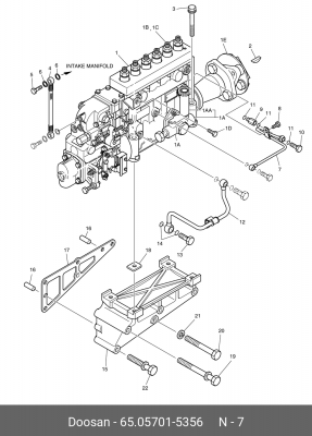 65.05701-5356 Трубка 65.05701-5356 DOOSAN