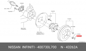 Штифт ступицы колеса 400730L700 Nissan 40073-0L700 NISSAN