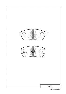 Колодки тормозные дисковые D9017 D9017 MK KASHIYAMA
