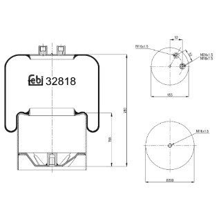 Пневмопод. со стак. FEBI 32818 FEBI BILSTEIN