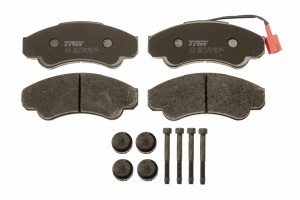 Колодки тормозные PEUGEOT Boxer CITROEN Jumper FIAT Ducato (94-) передние (4шт.) GDB1518 TRW