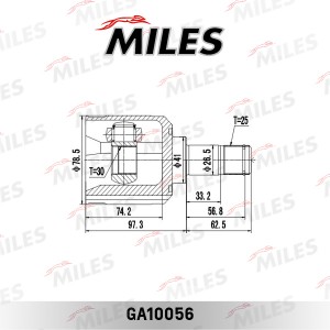 ШРУС внутренний MITSUBISHI LANCER VII-IX 95-09 GA10056 GA10056 MILES