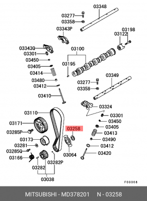 Шайба MITSUBISHI Lancer (00-13) (1.3/1.5/1.6) шкива коленвала OE MD378201 MITSUBISHI