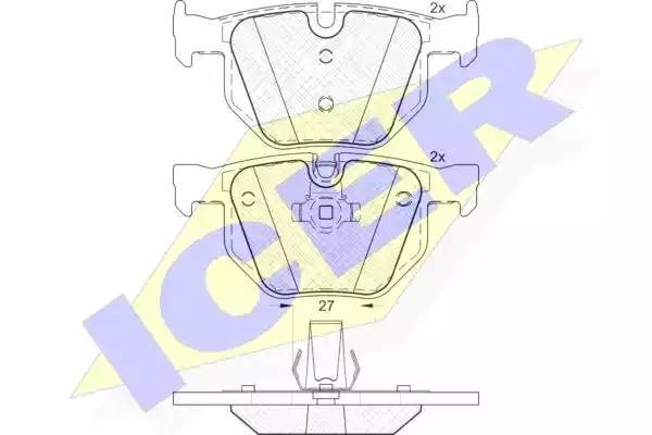 181684 колодки дисковые задние !\ BMW E60 2.0i-4.5i/3.0D 03># 181684 ICER