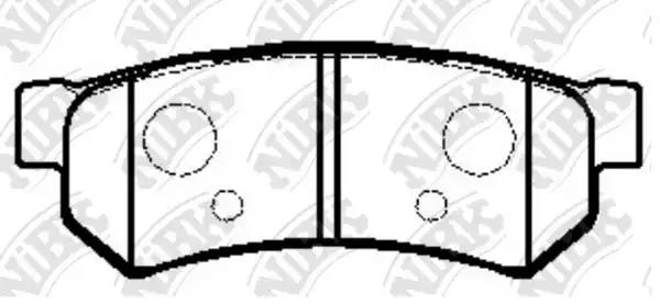 Колодки тормозные CHEVROLET Lacetti (07-) задние (без ушек) (4шт.) NIBK PN0442 NIBK