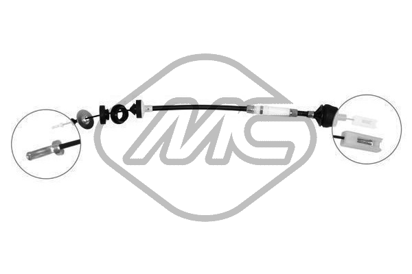 80725 METALCAUCHO ТРОС СЦЕПЛЕНИЯ BERLINGO ALL 1,4-1,6 EXC DS-1,8 MAN, ИСПАНИЯ 80725 METALCAUCHO
