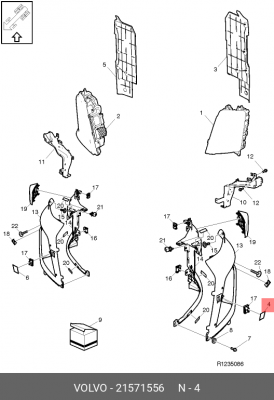 Заглушка (крышки фары) Volvo 21571556 VOLVO