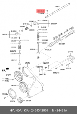 Болт HYUNDAI KIA OE 2454042001 HYUNDAI KIA