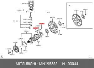 полукольца упорные!\ Mitsubishi MN195583 MITSUBISHI