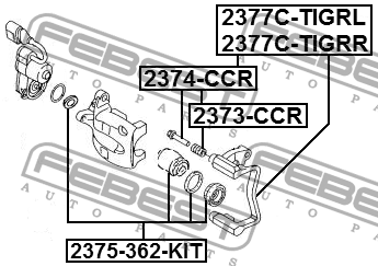 Поршень задн суппорта ремкомпл AUDI Q3 2011- 2375-362-KIT 2375-362-KIT FEBEST