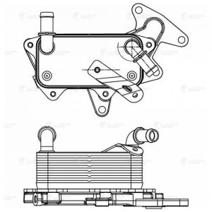 Радиатор масл. для ам Volkswagen Polo (05-),Skoda Rapid (12-) 1.6i [CWVA] AT (LO LOC 1832 LUZAR