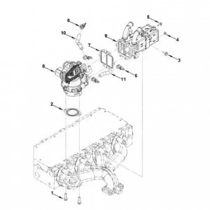 Прокладка клапана рециркуляции верхняя 3302 дв.Cummins ISF 2.8 (5273045) (Haffen 0401 HAFFEN