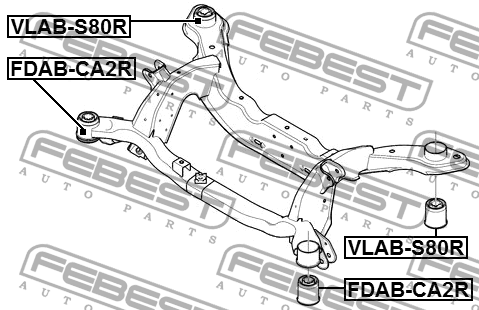 Сайлентблок VLAB-S80R VLAB-S80R FEBEST