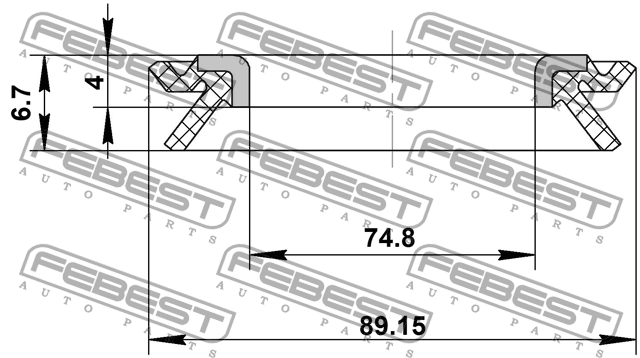 Сальник ступичный передний 51X66X8.2X10.2 SUZUKI GRAND VITARA 2006- 95BCY-887504 95BCY-88750407X FEBEST