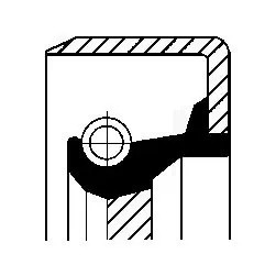 сальник рулевой рейки! 17x36x6.6\ 19019934B CORTECO